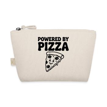 Powered by Pizza Lustiger Pizza Spruch - Bio-Täschchen - Natur - Vorne