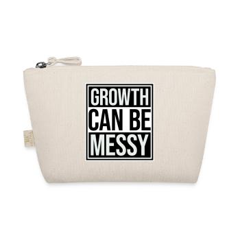 Growth Can Be Messy Persönlich Wachstum Zitat Logo - Bio-Täschchen - Natur - Vorne