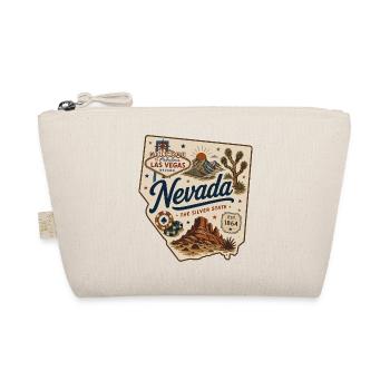 Nevada Silver State Vintage Las Vegas Aufkleber - Bio-Täschchen - Natur - Vorne