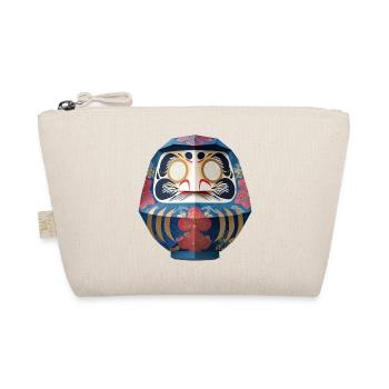 Blumiger Daruma Maskendesign Daruma Origami - Bio-Täschchen - Natur - Vorne