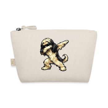 Dabbing Afghan Greyhound - Organic Pouch - nature - Front