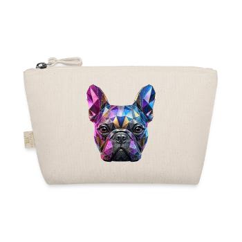 Polygonal Frenchie - 006 - Organic Pouch - nature - Front