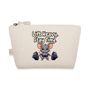 Lift Heavy Stay Tiny - Organic Pouch - nature - Front