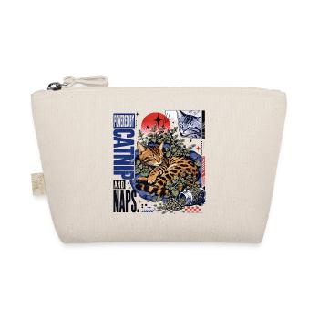 Powered by Catnip and Naps – Cozy Bengal Cat - Organic Pouch - nature - Front