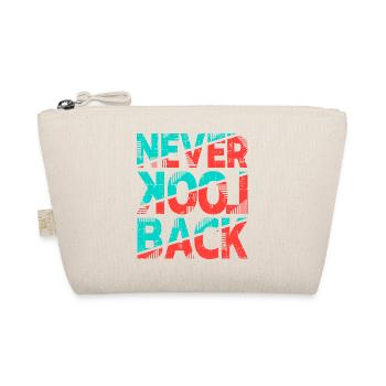 Ne regardez jamais en arrière – Rétro Typography Statement Design - Trousse biologique - nature - Devant