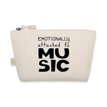 Emotionally Attached To Music, Black - Organic Pouch - nature - Front