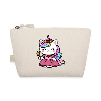 Cat Unicorn Princess - Organic Pouch - nature - Front
