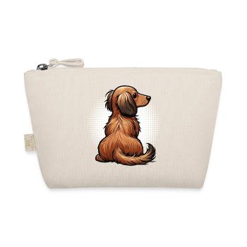 Long-haired Dachshund Dachshund Holder Dachshund Tekkel - Organic Pouch - nature - Front