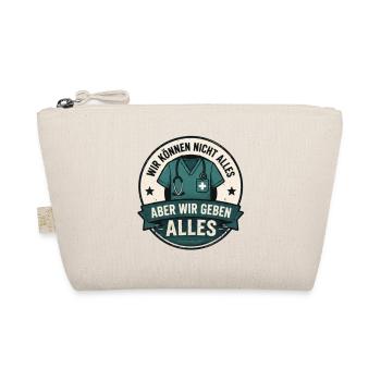 Wir geben alles Mediziner Badge - Bio-Täschchen - Natur - Vorne