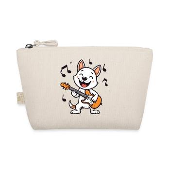 Lustige Comic Katze spielt Gitarre – Rocker Music - Bio-Täschchen - Natur - Vorne