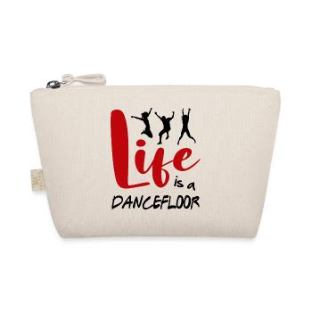 Life is a Dancefloor Music Dancer Party Spruch - Bio-Täschchen - Natur - Vorne