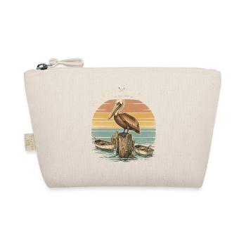 Coastal Lifestyle Pelikan – Maritimes Retro Meer - Bio-Täschchen - Natur - Vorne
