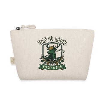 Das 19. Loch Birdie & Bier - Golf Vintage Hirsch - Bio-Täschchen - Natur - Vorne