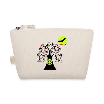 Baum mit Eule Halloween - Bio-Täschchen - Natur - Vorne