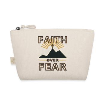 Faith Over Fear – Berge und Gipfelkreuz - Bio-Täschchen - Natur - Vorne