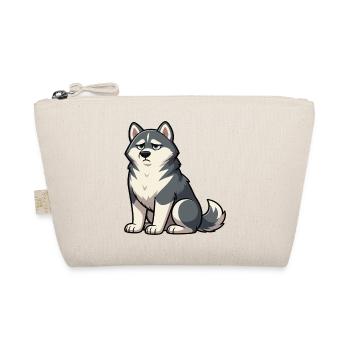 Husky Huskys Huskybesitzer Huskyhalter Huskyfan  - Bio-Täschchen - Natur - Vorne