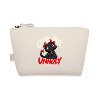 Cute But Unholy Schwarze Katze Gothic - Bio-Täschchen - Natur - Vorne