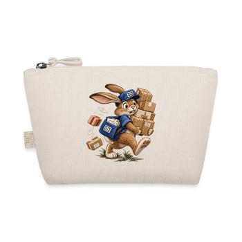 Hase als Paketbote   - Bio-Täschchen - Natur - Vorne