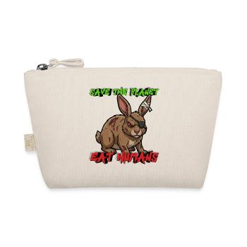 Save The Planet Eat Humans – Horror Motiv Hase - Bio-Täschchen - Natur - Vorne