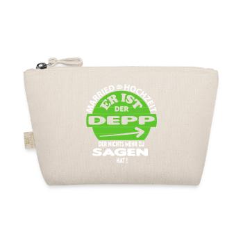 Married Hochzeit Nichts zu sagen Depp Ringe Fun - Bio-Täschchen - Natur - Vorne