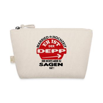 Married Hochzeit Nichts zu sagen Depp Ringe Fun - Bio-Täschchen - Natur - Vorne