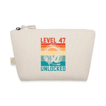 47. Geburtstag Level 47 unlocked - Bio-Täschchen - Natur - Vorne