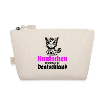 Knutschen ist wichtiger als Deutschland - Bio-Täschchen - Natur - Vorne