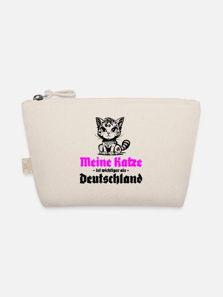 Meine Katze ist wichtiger als Deutschland - Bio-Täschchen - Natur