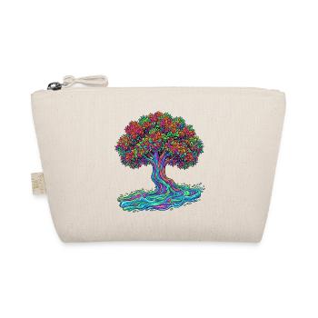 Baum des Lebens – Psychedelic Regenbogen Motiv - Bio-Täschchen - Natur - Vorne