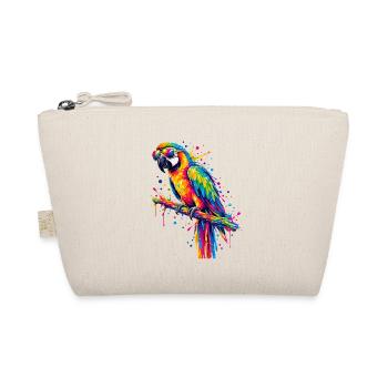 Regenbogenpapagei mit Sonnenbrille - Bio-Täschchen - Natur - Vorne