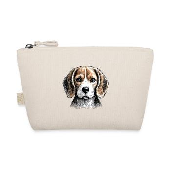 Beagle Line Portrait - Bio-Täschchen - Natur - Vorne