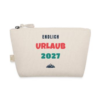 Endlich Urlaub 2027 Spruch Reise Geschenk - Bio-Täschchen - Natur - Vorne
