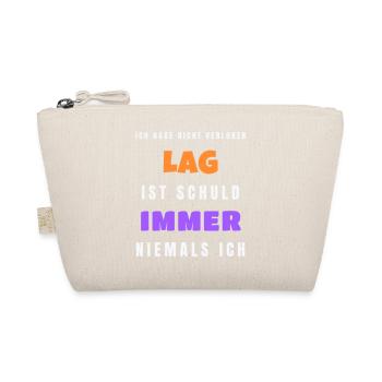 Lag ist schuld niemals ich - Gamer Spruch - Bio-Täschchen - Natur - Vorne