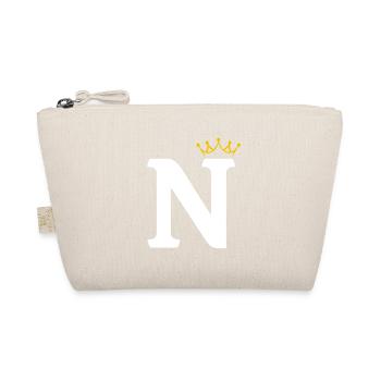 N Monogramm mit Krone - Bio-Täschchen - Natur - Vorne