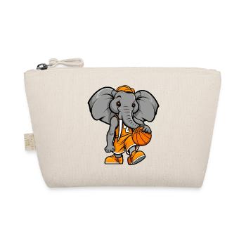 Basketball Elefant - Bio-Täschchen - Natur - Vorne