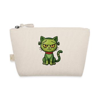 Grüne Zombie-Katze - Bio-Täschchen - Natur - Vorne