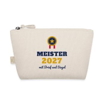 Meister 2027 – mit Brief und Siegel Meisterbrief - Bio-Täschchen - Natur - Vorne