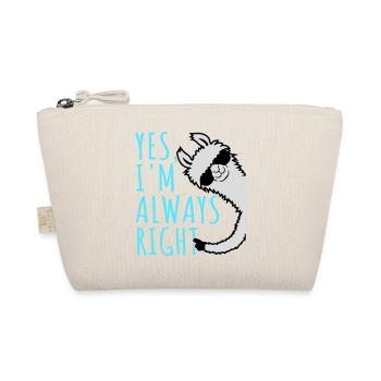 Yes, I'm Always Right Sarkasmus Lama Sonnenbrille - Bio-Täschchen - Natur - Vorne