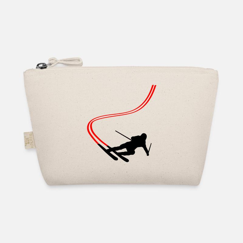 Abfahrt Ski Berge Wintersport Bio-Täschchen