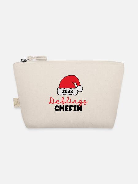 Lieblingschefin Weihnachten 2023 Beste Chefin XMAS - Bio-Täschchen - Natur - Vorne