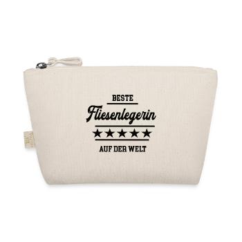 Beste Fliesenlegerin der Welt weltbeste Meisterin - Bio-Täschchen - Natur - Vorne