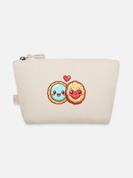 Biscuits Couple Amour Coeur Saint Valentin - Trousse biologique - nature - Devant