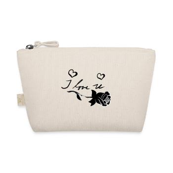 Je t’aime fleur de rose - Trousse biologique - nature - Devant