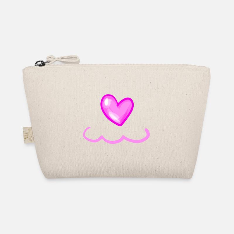 pinkes herz symbol form liebe Bio-Täschchen