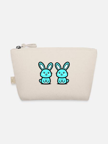 Ostern Symbol Hase - Bio-Täschchen - Natur - Vorne