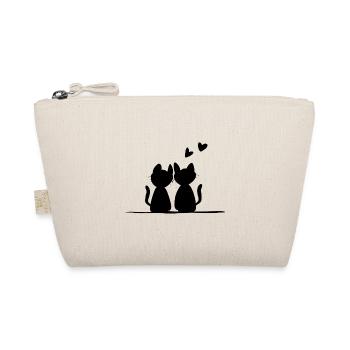 Valentine's Day Romantic Cats Animals Love - Organic Pouch - nature - Front