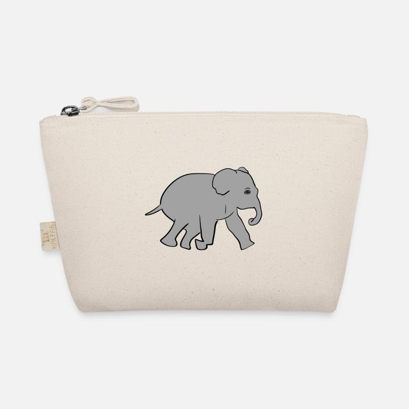 Elefant Tier Symbol Grau Bio-Täschchen