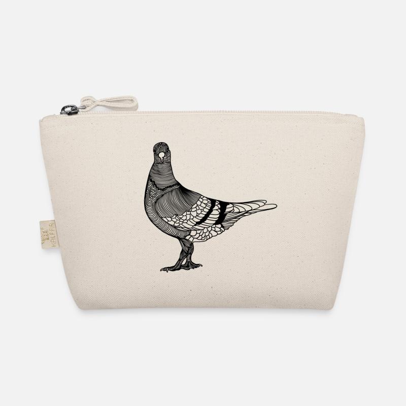 Vogel Taube Brieftaube | Dove Line Art Geschenk - Bio-Täschchen - Natur