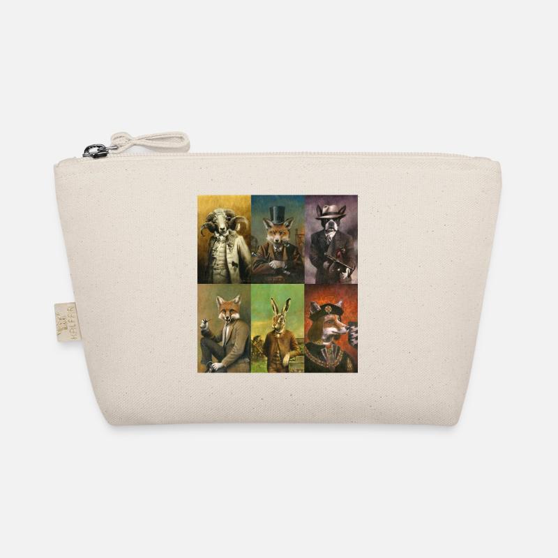 Vintage Animals In Clothes Organic Pouch