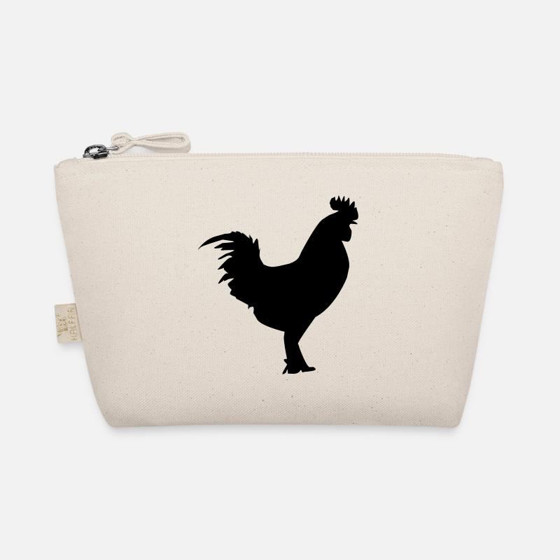 Hahn Silhouette Huhn Bio-Täschchen